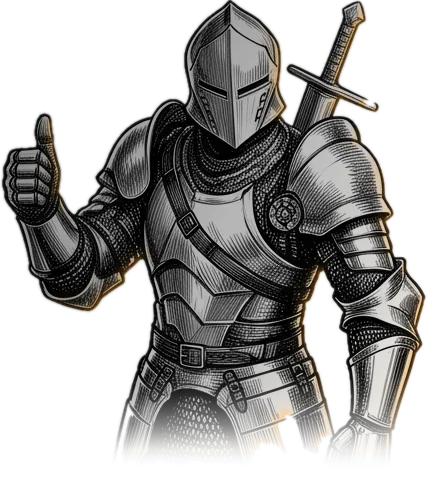 Knight FlowState mengacungkan jempol